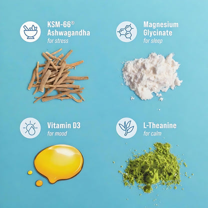 Supercalm Powdered Drink Mix, Raspberry Lemonade, L Theanine, Ksm-66 Ashwagandha, Magnesium Glycinate, Vitamin D 3, Supplements for Relaxation & Focus, No Sugar, Non GMO, On The Go, 20 Ct